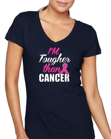 I M Tougher Than Cancer Breast Cancer Awareness Tee Graphic T Shirt