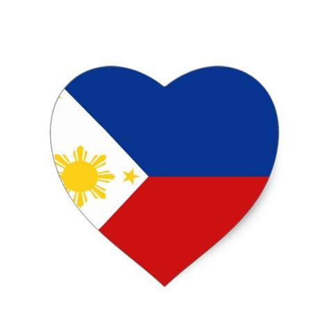 philippines flag heart sticker zazzle philippine flag heart stickers flag