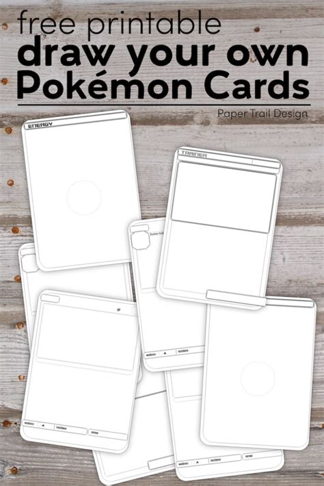 Pokémon Card Template Free Printable Paper Trail Design