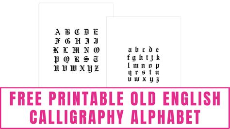 Old English Calligraphy Alphabet Printable Infoupdate Org
