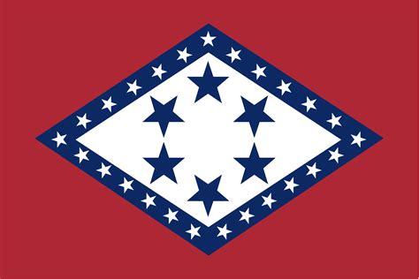 Arkansas Flag Redesign The Six Stars Are For The Six Regions Of