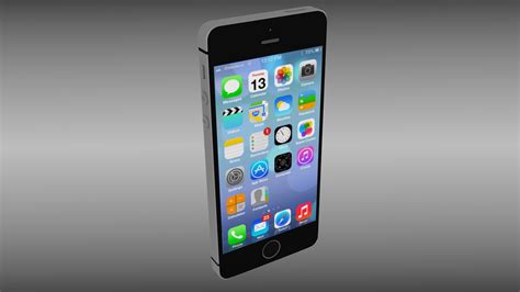 Iphone 5s Black 3d Model Obj Blend