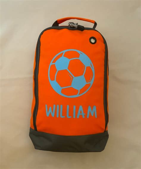 Personalised Orange Football Boot Bag Sports Soccer Shoe Bag Etsy