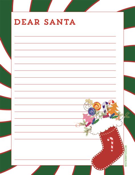 Free Santa Letter Template Printable Printable Templates