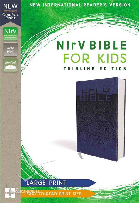 Nirv Bible For Kids Large Print Blue Red Letter Edition Koorong