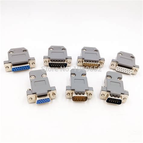 Db15 D Type Vga Plug Data Connector 23 Row 15pin Port Socket Adapter