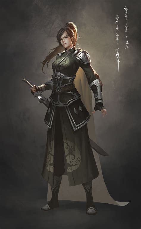 Samurai Paladin Warrior Woman Character Art Fantasy Characters