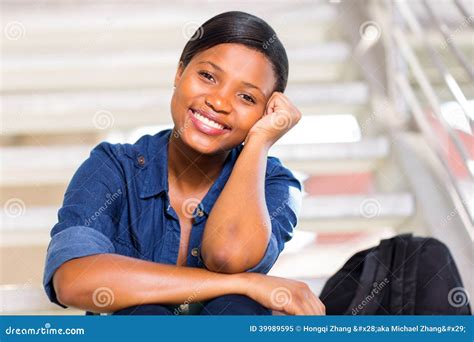 Black College Girl Stock Image Image Of Ethnicity Looking 39989595