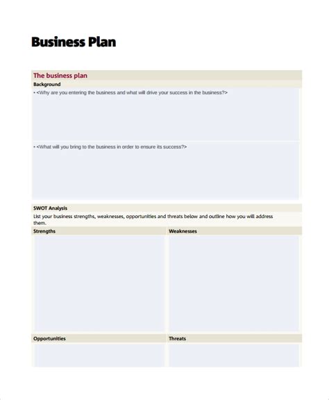 Free 9 Sample Business Plan Outline Templates In Pdf Ms Word