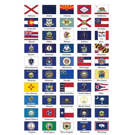 American States Flags Buy 50 American State Flags At Flag And Bunting