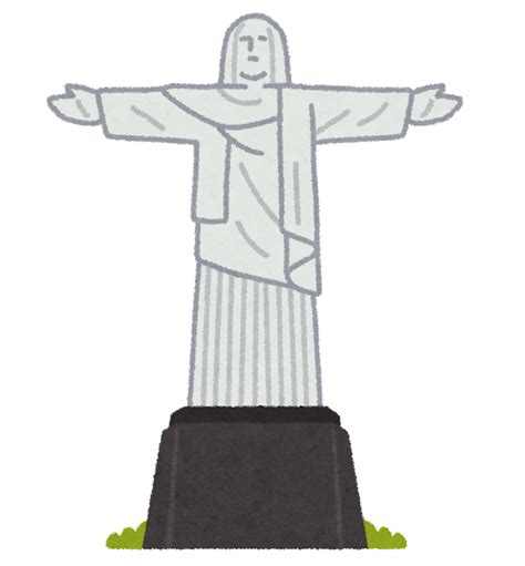 コルコバードのキリスト像のイラスト | かわいいフリー素材集 いらすとや