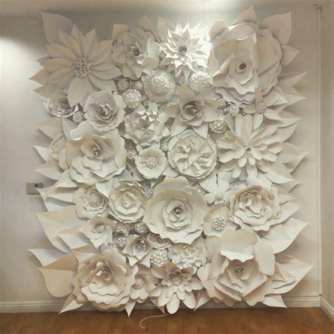 Large Paper Flowers Wall Art Decorating Walls Using Paper Flowers