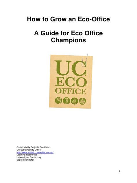 how to grow an eco office a guide for eco office champions pdf sustainability fair trade