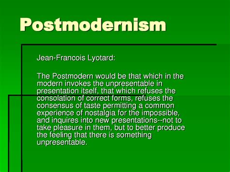 What Is Postmodernism