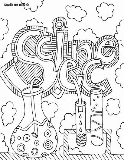 Coloring Subject Pages Science Doodles Doodle Title