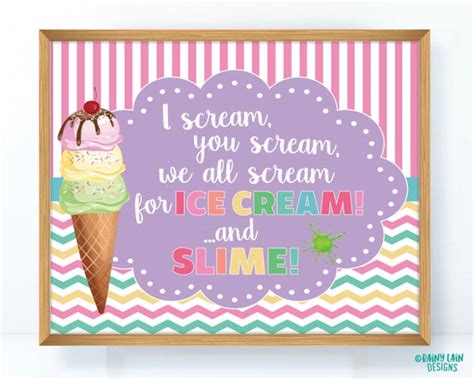 I Scream You Scream We All Scream For Ice Cream And Slime Etsy