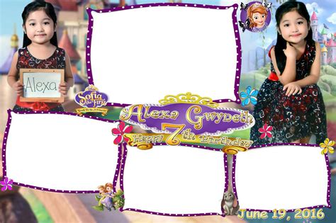 Princess sofia birthday invitations free printing cards , you can customize for free printing party invitations supplies favors free templates. Its Sofia The First Photo Booth Template for Seventh ...