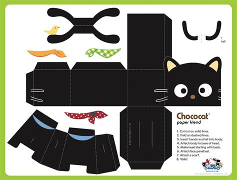 Chococat Paper Toys Paper Doll Template Paper Crafts