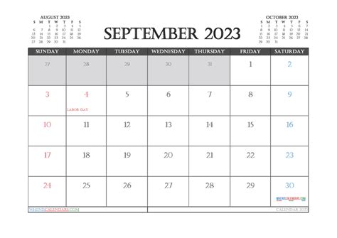 Free 2023 Calendar September Printable 23221