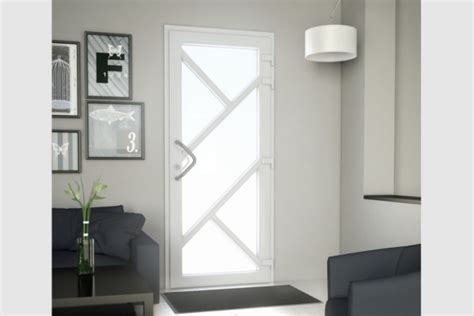 Porte d'entrée pvc blanche avec panneau décor. Porte d'entrée PVC | Menuiseries PVC : fenêtres PVC et ...