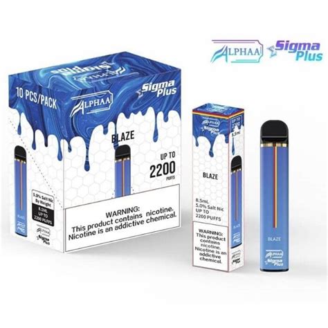 Alphaa Sigma Plus Disposable Vape Kit 2200 Puffs 85ml Vapesourcing