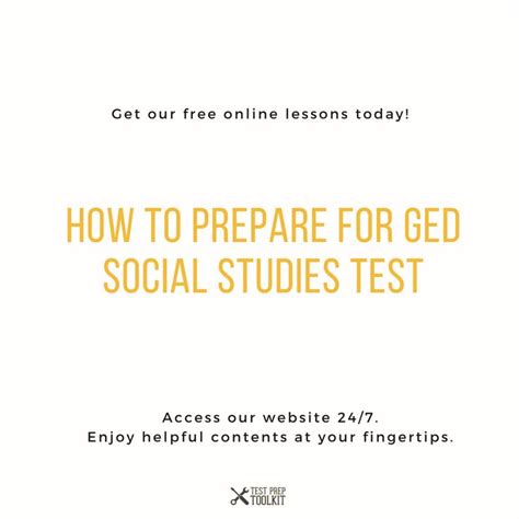 A White Background With The Words How To Prepare For Ged Social Studies