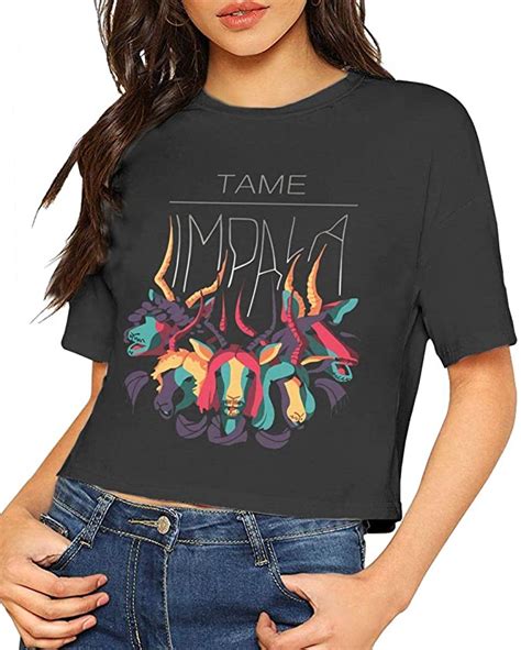 Tame Impala Crop Top Womens Sexy Blouse Short Sleeve T Shirt Graphic