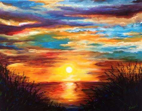 See more ideas about painting, sunset painting, landscape paintings. Marsh Tide Sunset Painting by Ferrand | Artmajeur
