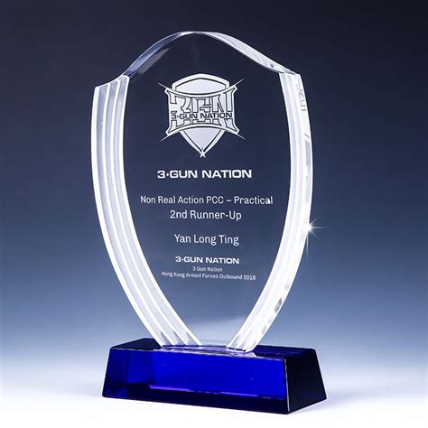 Custom Cheap Crystal Glass Shield Awards Trophy For Honor T Buy