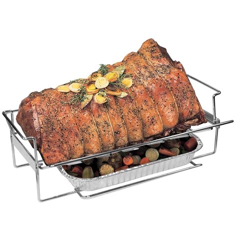 Shop Barbecue Genius Stainless Steel Roasterrib Rack At