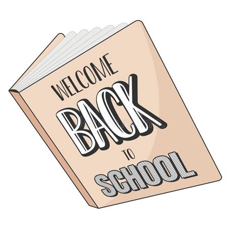 Hand Drawn Typography Of Welcome Back To School Letter Stock Vector