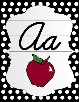 Cursive alphabet posters
