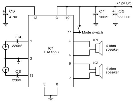 Tda1553 Archives Amplifier Circuit Design