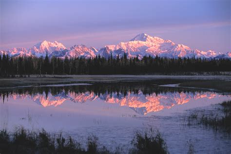 Alaska Sunset On Mountains Princess Lodges