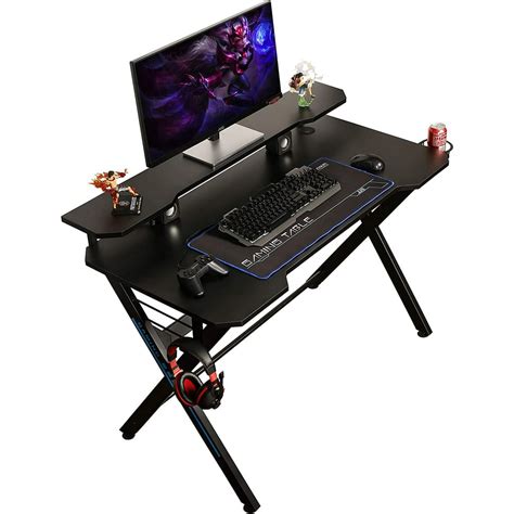 Jjs 48 Home Office Gaming Computer Desk With Removable Monitor Stand