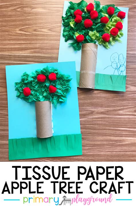 Tissue Paper Apple Tree Craft Zipback