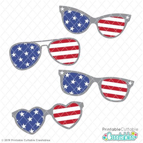 Free 4th of July Sunglasses SVG Files for Cricut & Silhouette | Freebie