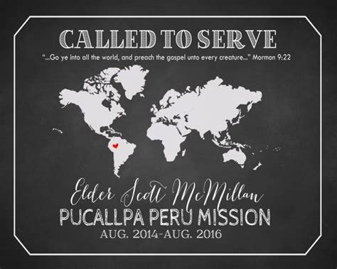 Lds Missionary World Map Printable Called To Serve Lds Mormon Mission