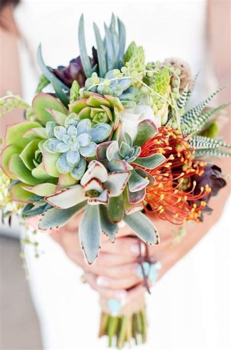 105 Creative Succulent Wedding Decor Ideas Succulent Bouquet Wedding