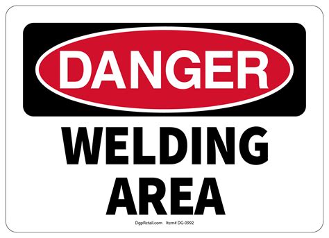 Osha Danger Safety Sign Welding Area X Ebay
