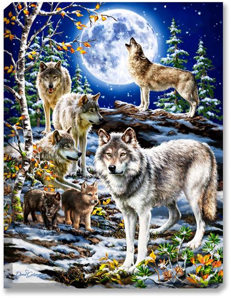 Glow Decor The Spirit Of The Pack Wolf Wall Art By Dona Gelsinger Usa Made