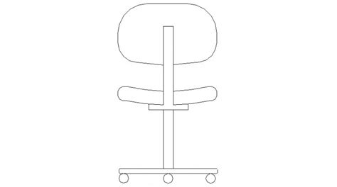 Sitting Movable Chair Drawings 2d View Elevation Autocad File Cadbull