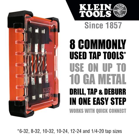 Drill Tap Tool Kit 8 Piece 32217 Klein Tools For Professionals