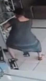 Shocking Video Woman Caught On CCTV Cam Stealing Flat Screen TV Works Away Like Nothing