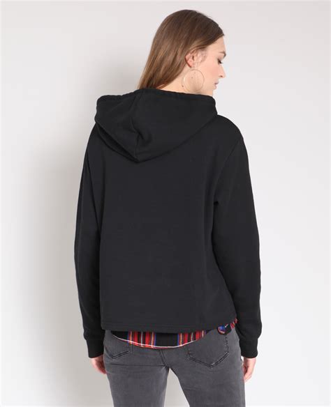 Retourner le sweat avant de le laver (afin de ne pas. Sweat à capuche noir - 407025899A08 | Pimkie