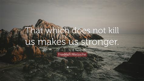 Friedrich Nietzsche Quote That Which Does Not Kill Us Makes Us Stronger