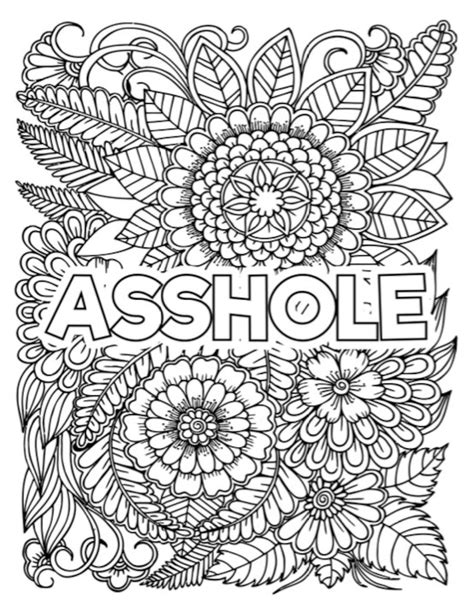 10 Adult Curse Words Coloring Pages Adult Coloring Pages Etsy