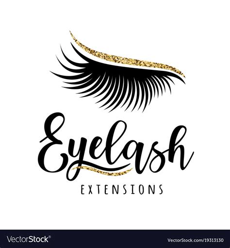 Eyelash Extension Logo Vector Illustration Of Lashes For Beauty Salon Lash Extensions Maker