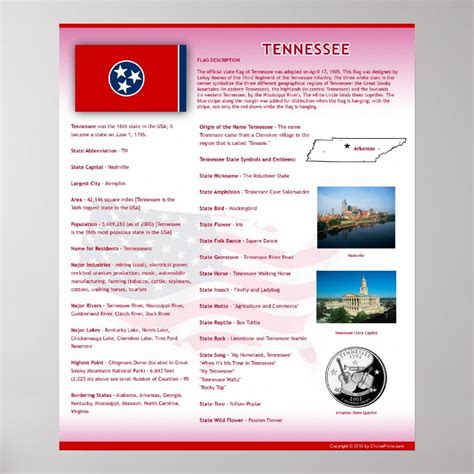 State Of Tennesseetn Posters Zazzle