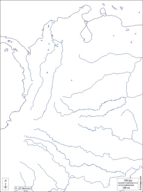 Colombie Carte Géographique Gratuite Carte Géographique Muette